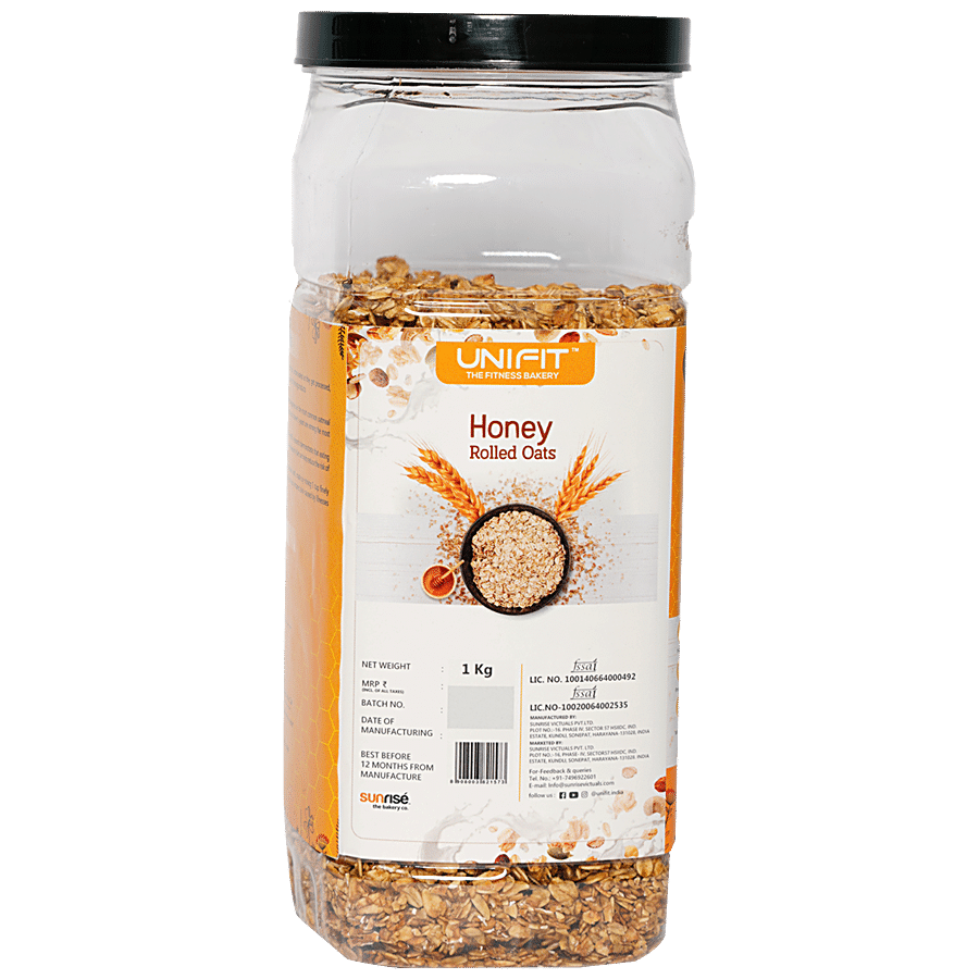 Unifit Honey Rolled Oats - The Fitness Bakery