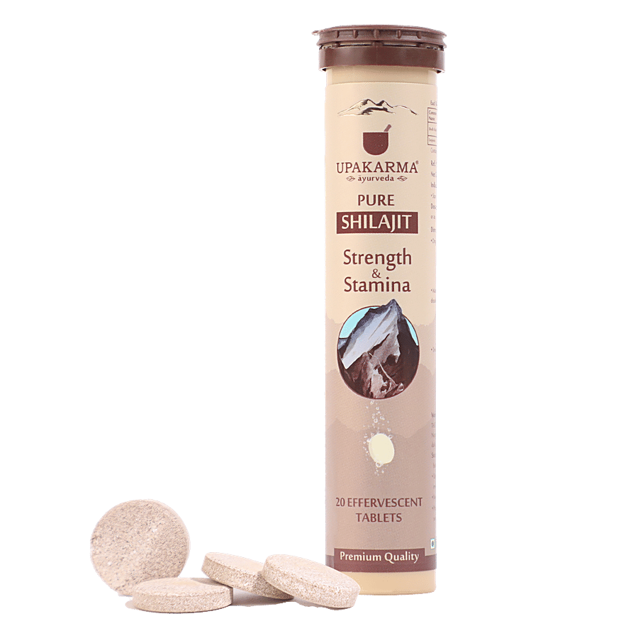 Upakarma Ayurveda Pure Shilajit Effervescent Tablets - Premium