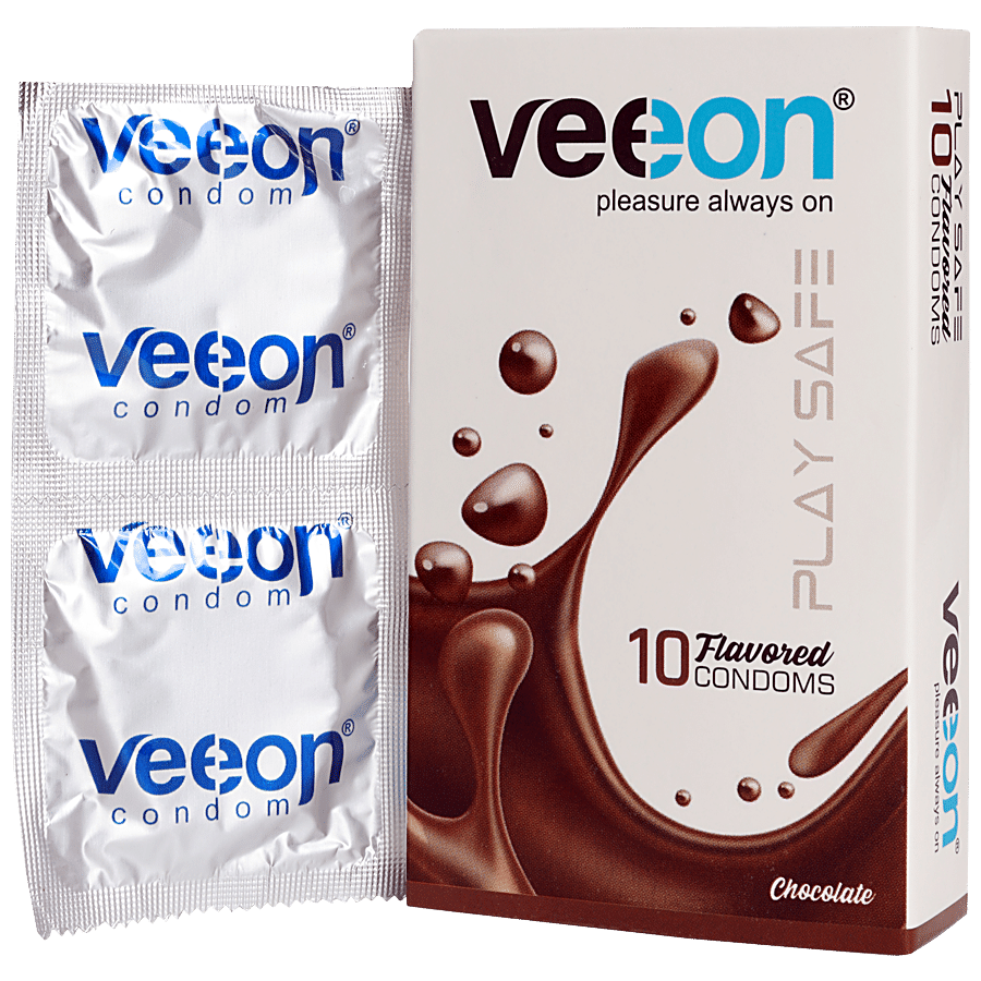 VEEON Play Safe Flavored Condoms - Chocolate