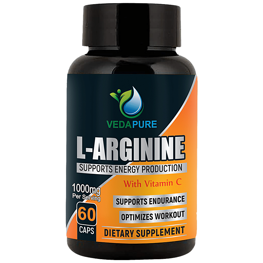 Vedapure L-Arginine Dietary Supplement Capsule - With Vitamin C