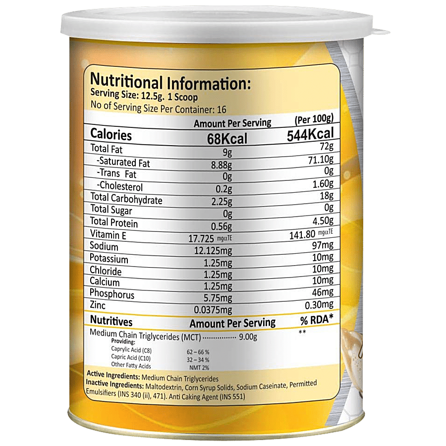 Vedapure MCT Gluten-Oil Free Powder - Fast Fuel For Mind & Body