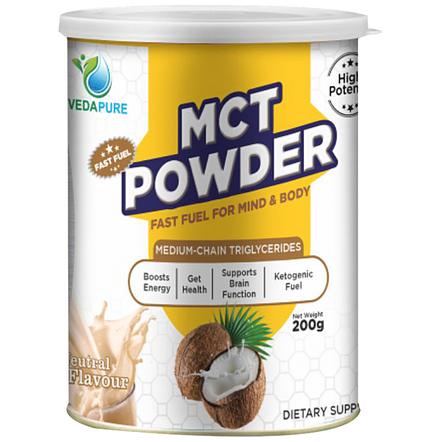 Vedapure MCT Gluten-Oil Free Powder - Fast Fuel For Mind & Body