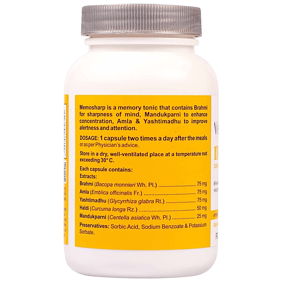 Vedistry Memosharp Capsules - For Memory Wellness