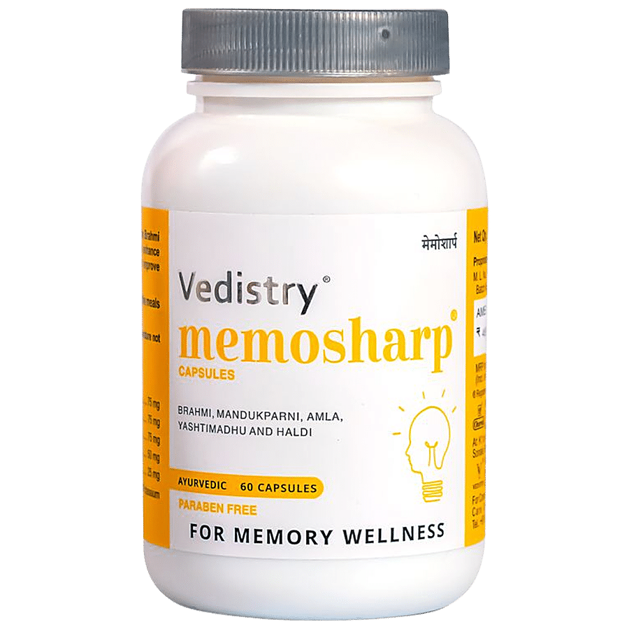 Vedistry Memosharp Capsules - For Memory Wellness