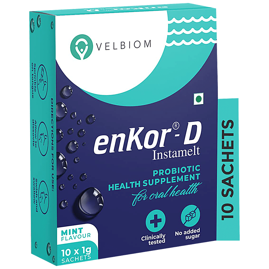 Velbiom Enkor-D Probiotic Supplement - Prevents Sore Throat