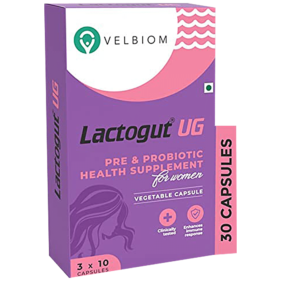 Velbiom Lactogut UG Pre & Probiotic Supplement Capsule - For Women