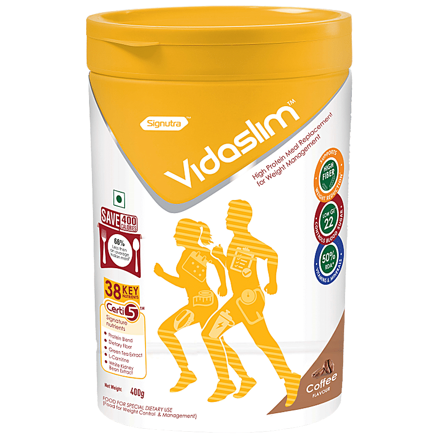 Vidaslim High Protein Meal Replacement For Weight Management - Coffee