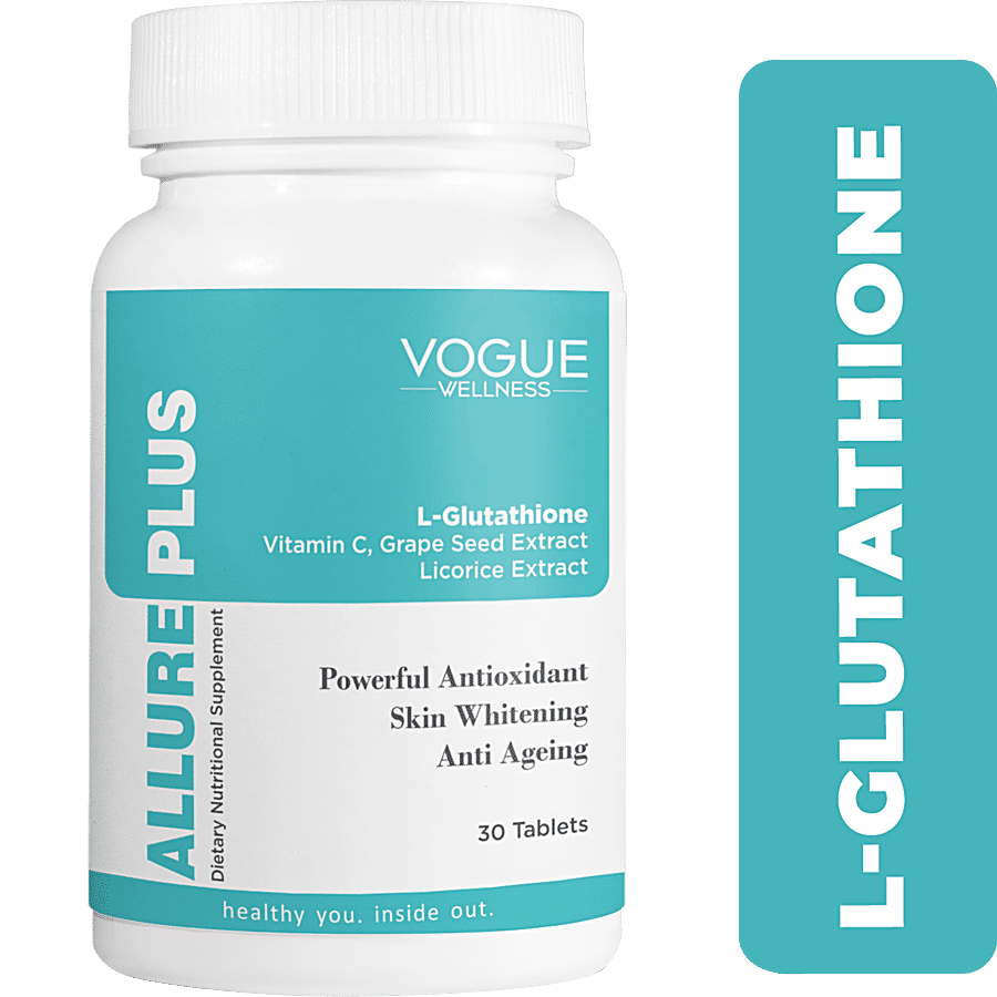 Vogue Wellness Allure Plus Dietary Nutritional Supplement Tablet - Improves Skin Health & Texture