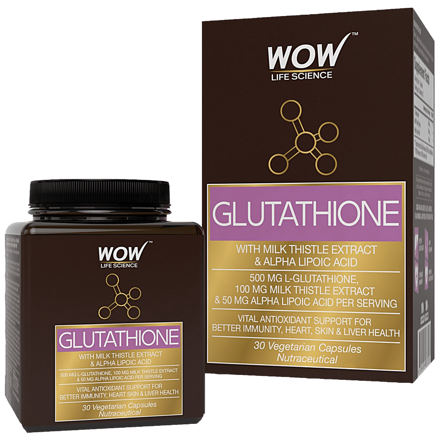 WOW Life Science  Glutathione With Milk Thistle Extract Capsul