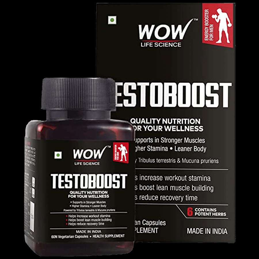 WOW Life Science  Testoboost Capsule - Helps Restore Muscle Ma