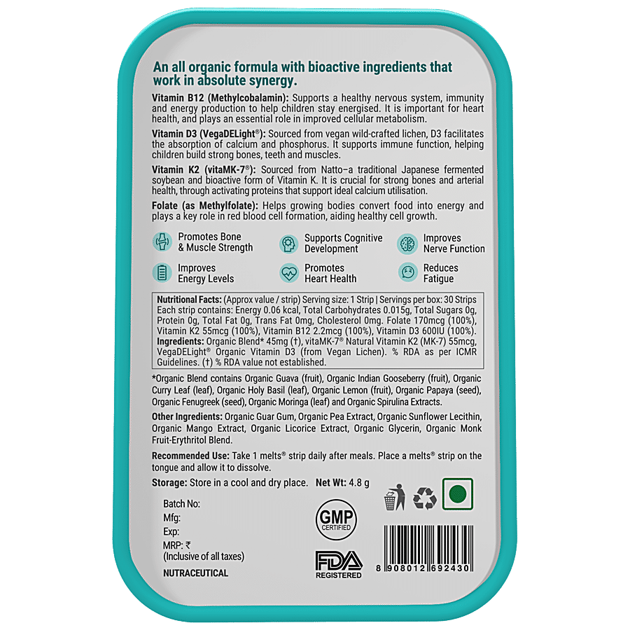 Wellbeing Nutrition Frozen Elsa Melts Kids Organic Vitamin B12