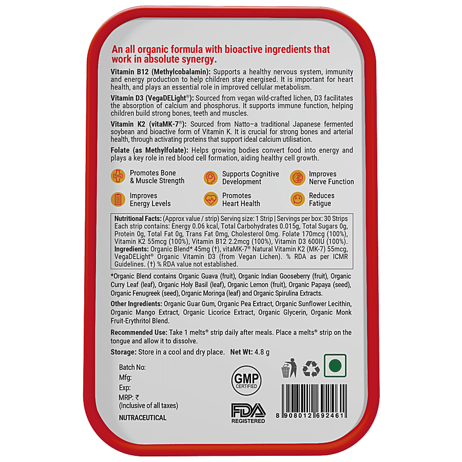 Wellbeing Nutrition Iron Man Melts Kids Organic Vitamin B12