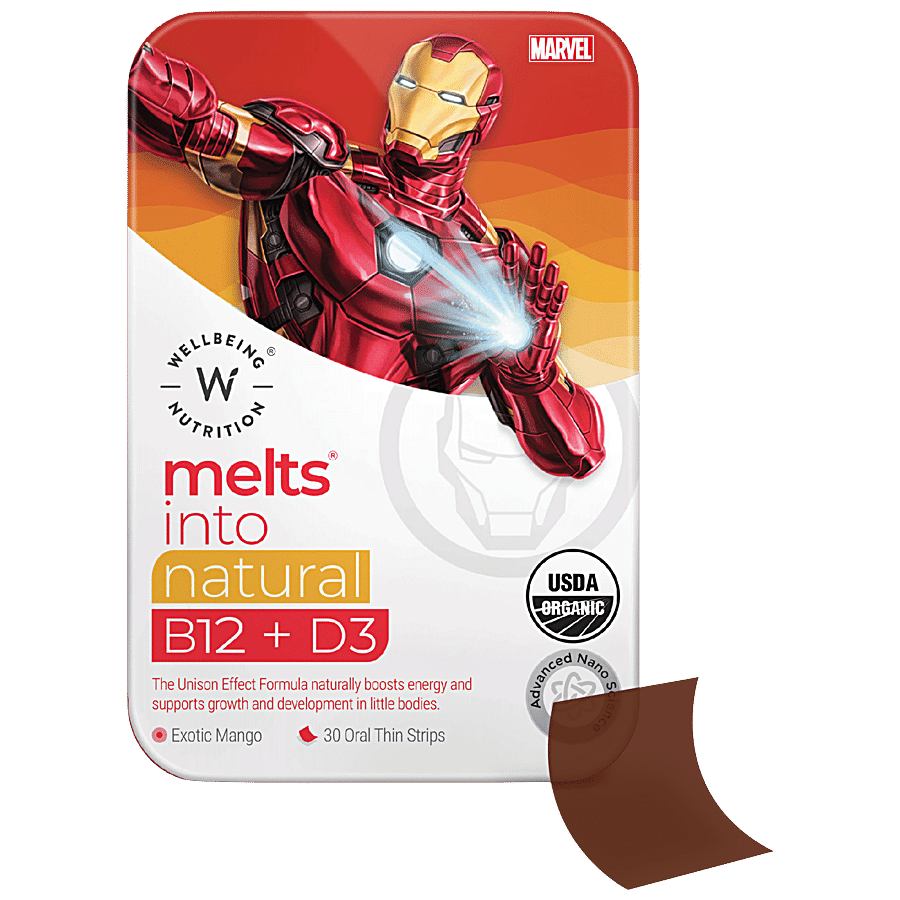 Wellbeing Nutrition Iron Man Melts Kids Organic Vitamin B12