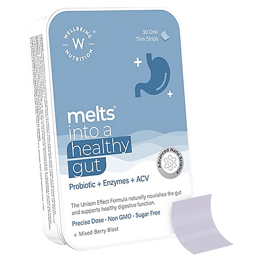 Wellbeing Nutrition Melts Healthy Gut Oral Thin Strips - Probiotic