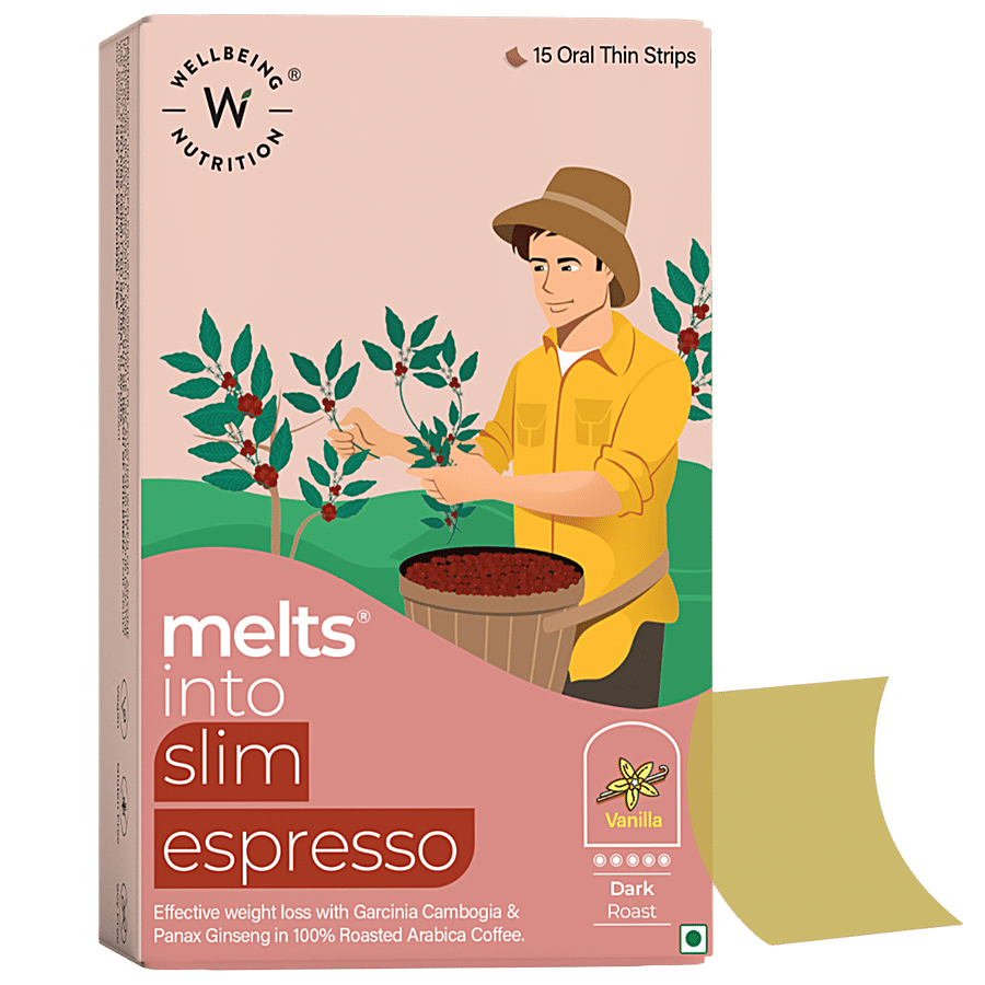 Wellbeing Nutrition Melts Slim Espresso Coffee Oral Thin Strips - Vanilla