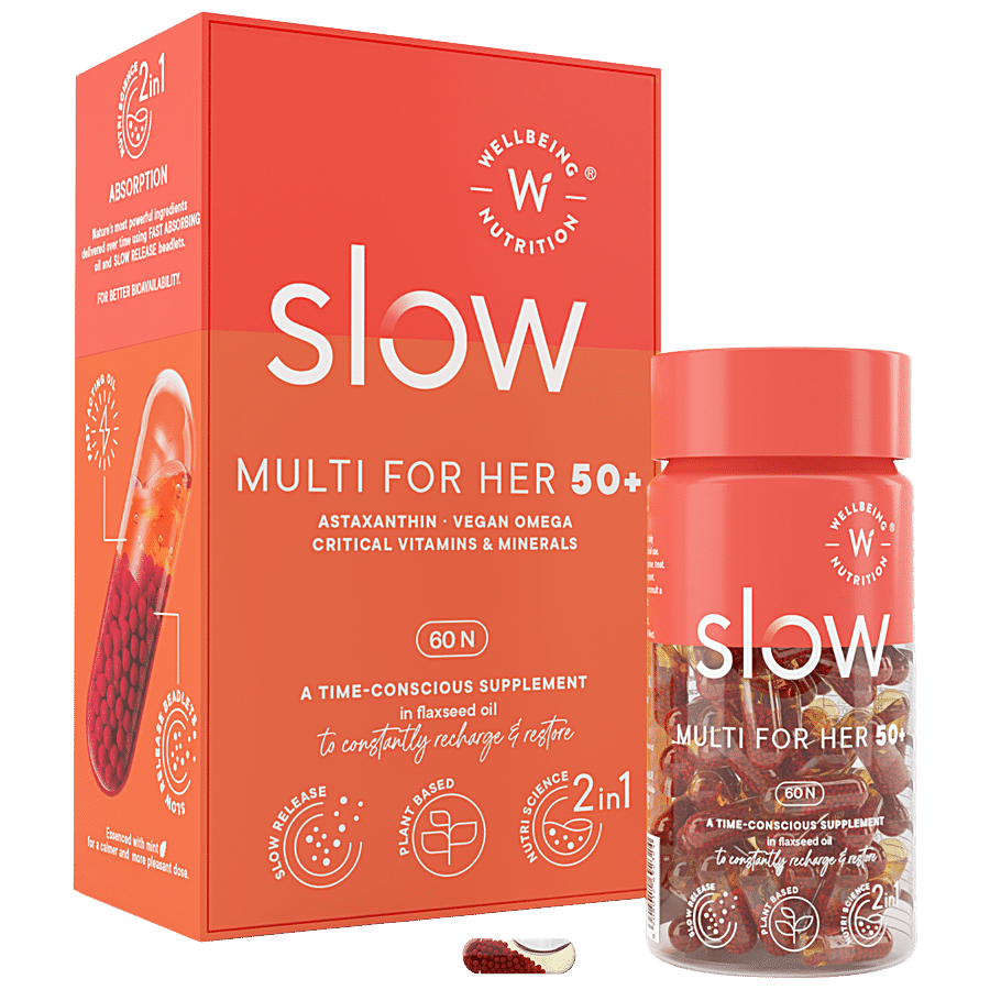 Wellbeing Nutrition Slow Multivitamin For Women 50+ - Astaxanthin