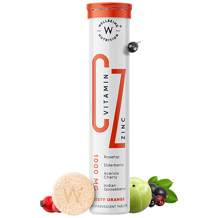 Wellbeing Nutrition Vitamin C + Zinc - Natural & Organic Immunity Booster