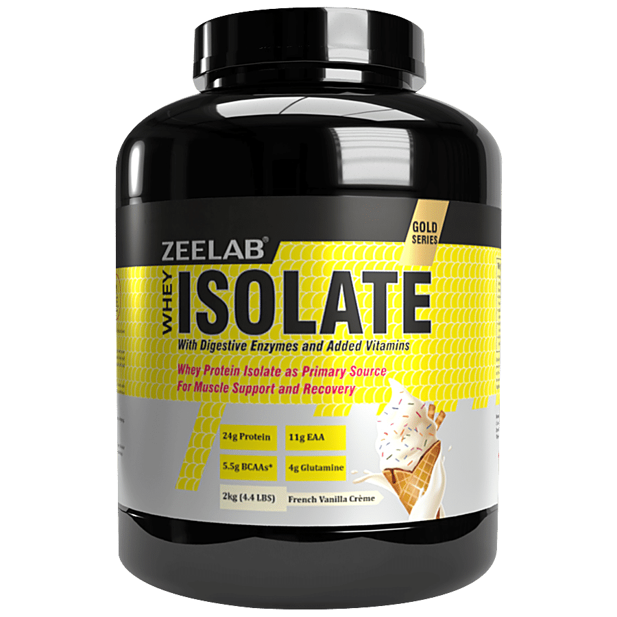 ZEELAB Whey Protein Isolate Powder - For Muscle Support & Recovery