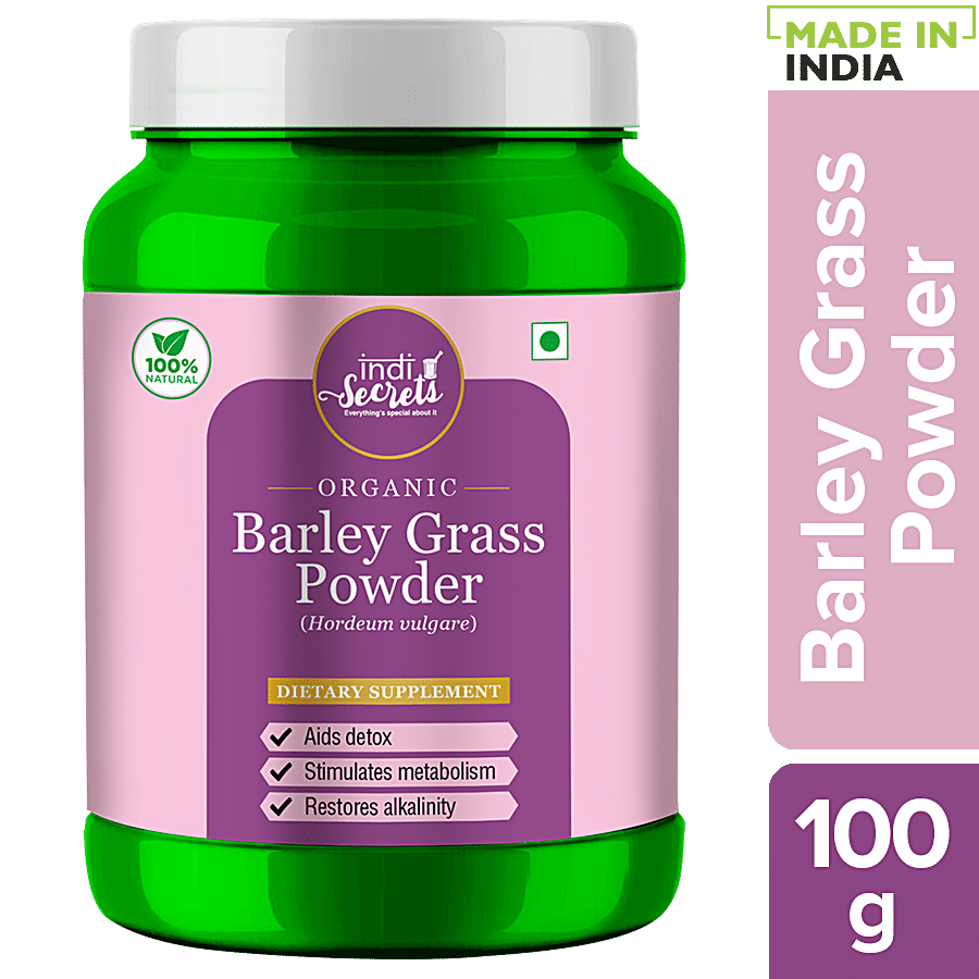 indiSecrets Organic Barley Grass Powder - Aids Detox