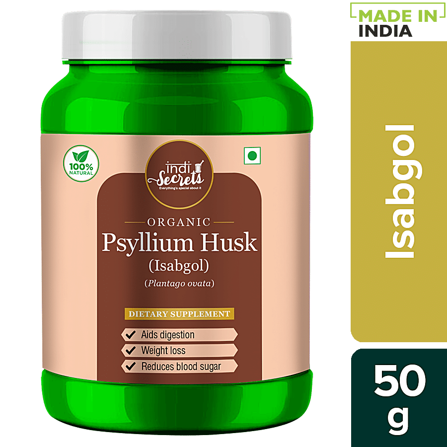 indiSecrets Organic Psyllium Husk/Isabgol