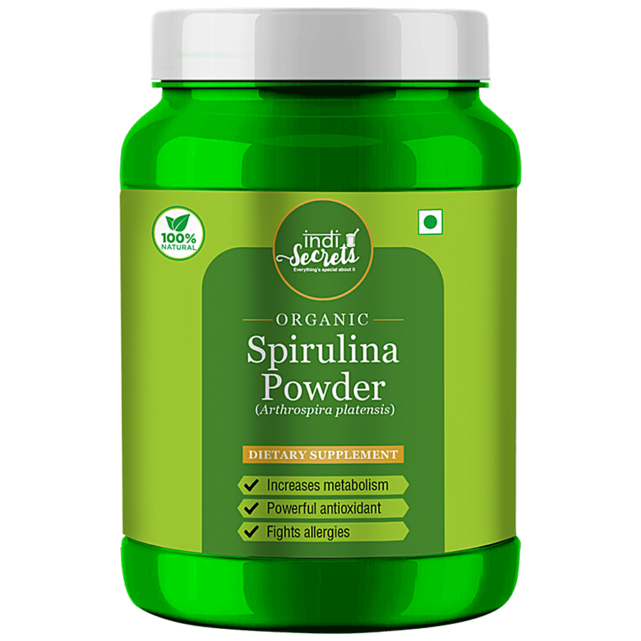 indiSecrets Organic Spirulina Powder - Increases Metabolism