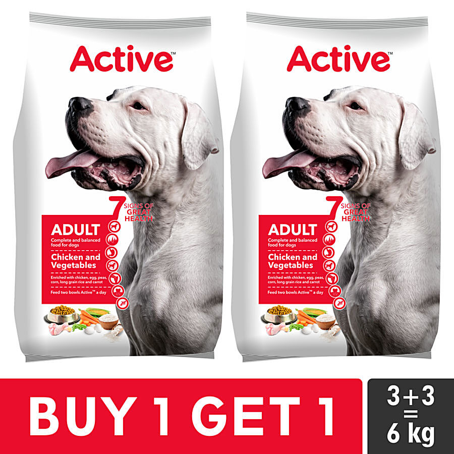 Active Dry Dog Food - With Chicken & Vegetables