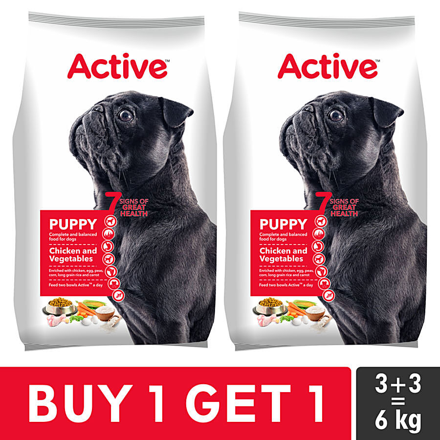 Active Dry Dog Food - With Chicken & Vegetables