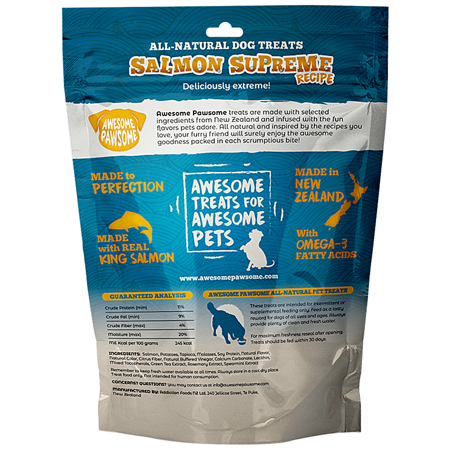 Awesome Pawsome All-Natural Dog Treats - With Salmon Supreme Recipe