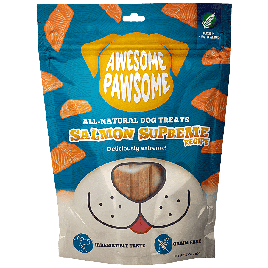 Awesome Pawsome All-Natural Dog Treats - With Salmon Supreme Recipe