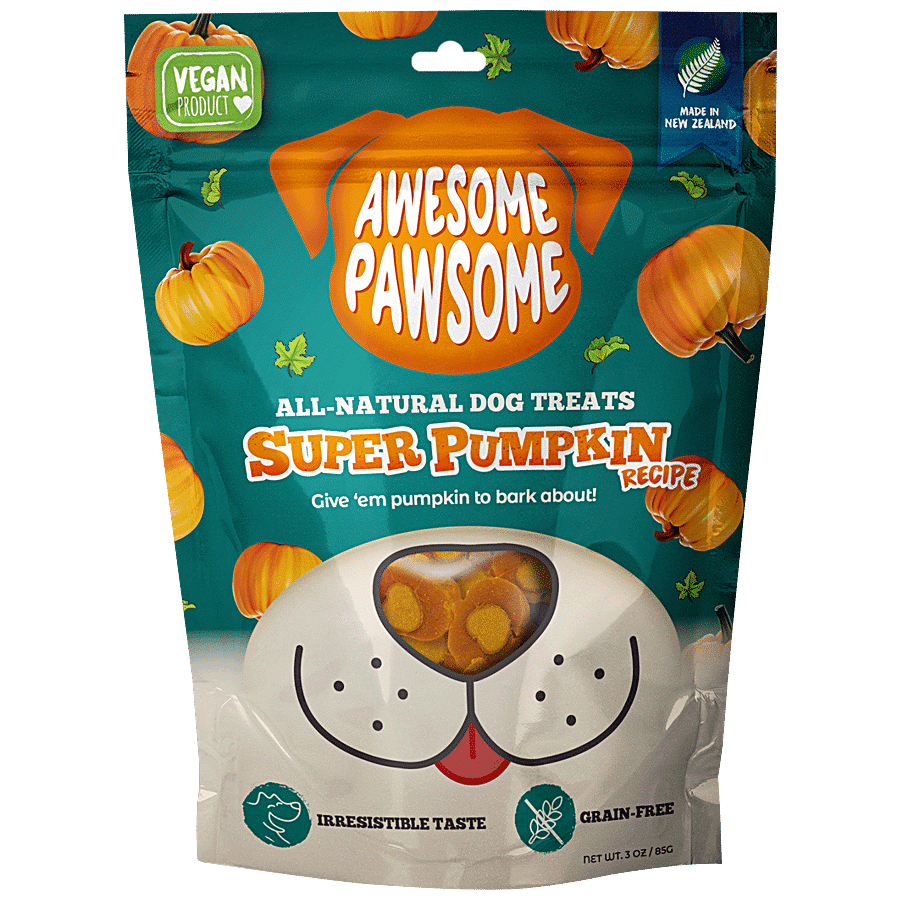 Awesome Pawsome All-Natural Dog Treats - With Super Pumpkin Recipe