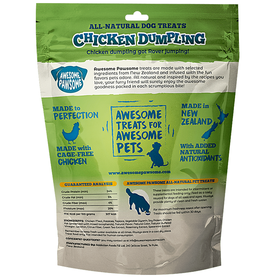 Awesome Pawsome Chicken Dumpling All-Natural Dog Treats - With Natural Antioxidants