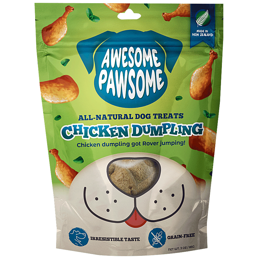 Awesome Pawsome Chicken Dumpling All-Natural Dog Treats - With Natural Antioxidants