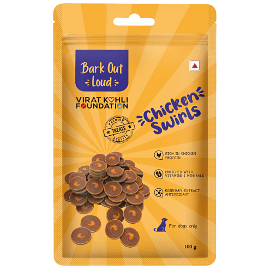 Bark Out Loud Chicken Swirls - Rich in Protein Treats with Omega 3 Fatty Acids for Dogs