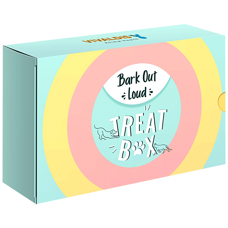 Bark Out Loud Treat Box |Perfect Gifting for Pets| Contains 4 Delicious Treats| Dogs & Cats