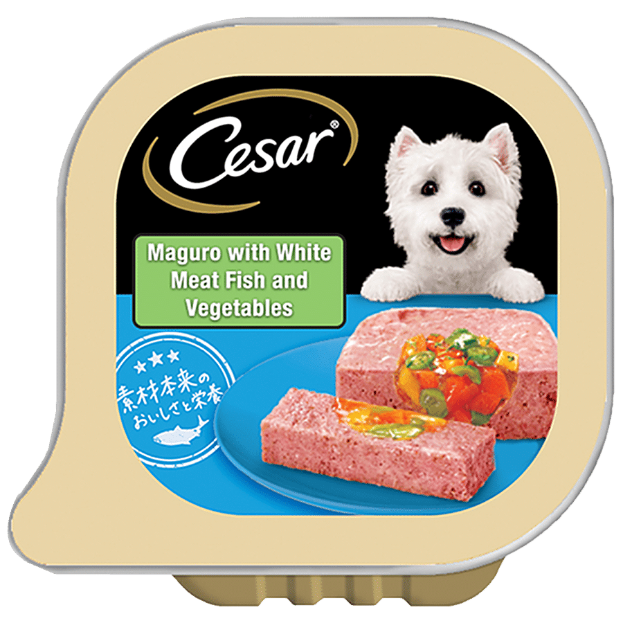 Cesar Premium Adult Wet Dog Food - Tuna With White Meat Fish & Vegetables