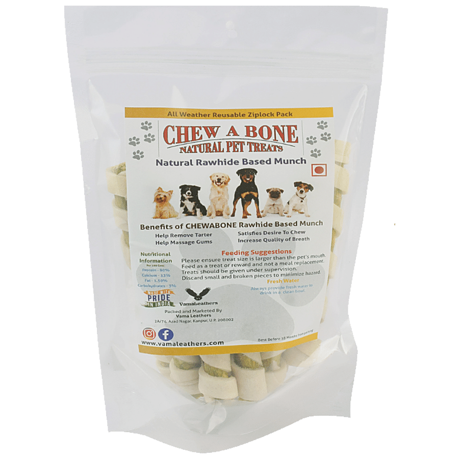 Chew A Bone Rawhide Based Chicken Candy Munch Sticks - All Breed Dog & Puppy Chew Treat