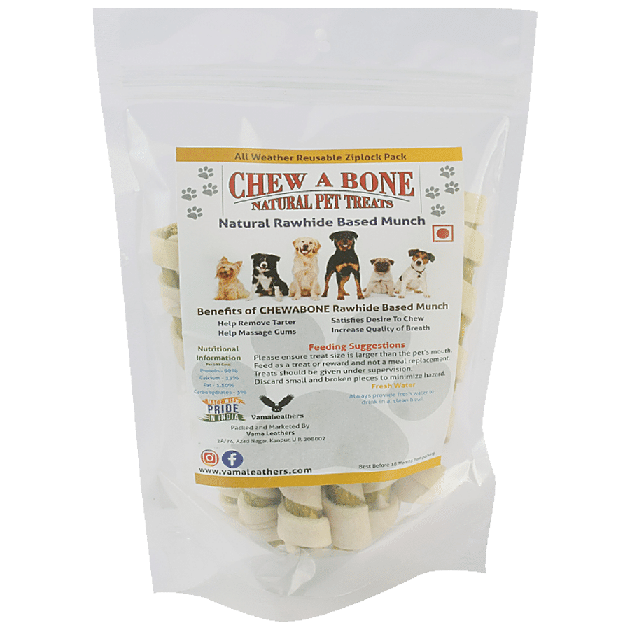 Chew A Bone Rawhide Based Chicken Candy Munch Sticks - All Breed Dog & Puppy Chew Treat