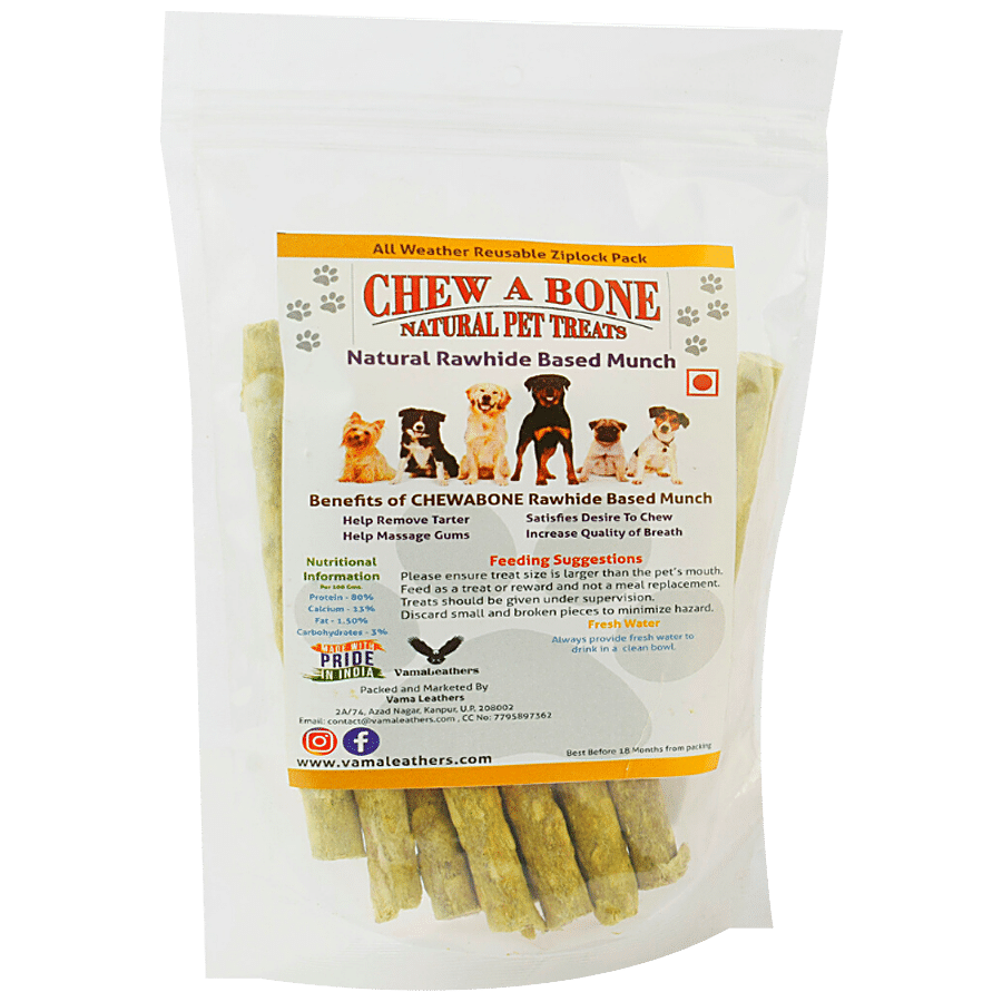 Chew A Bone Rawhide Based Chicken Munch Sticks - All Breed Dog & Puppy Chew Treat