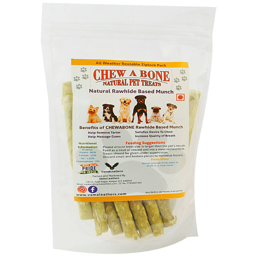 Chew A Bone Rawhide Based Chicken Munch Sticks - All Breed Dog & Puppy Chew Treat