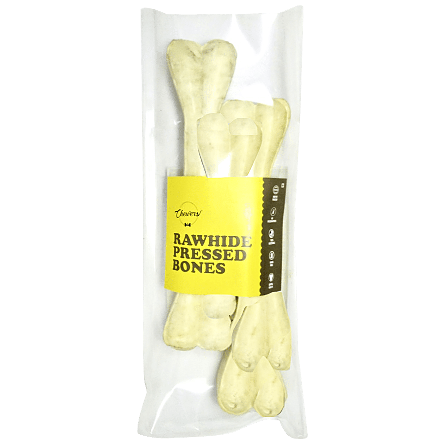 Chewers Rawhide Pressed Bones Dog Treat - 25 cm