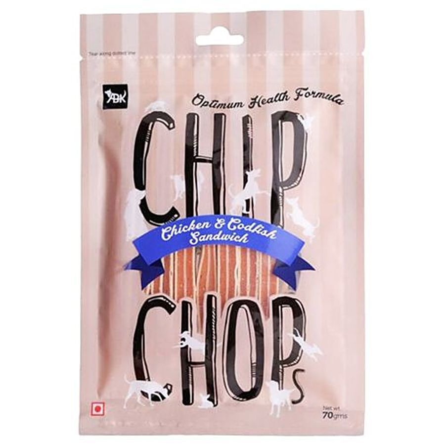 Chip Chops Dog Treats - Chicken & Codfish Sandwich