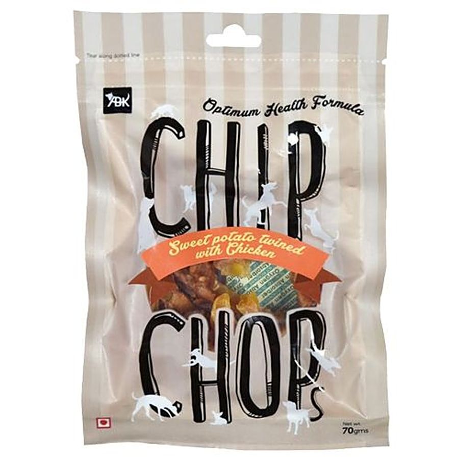 Chip Chops Dog Treats - Sweet Potato Twined With Chicken