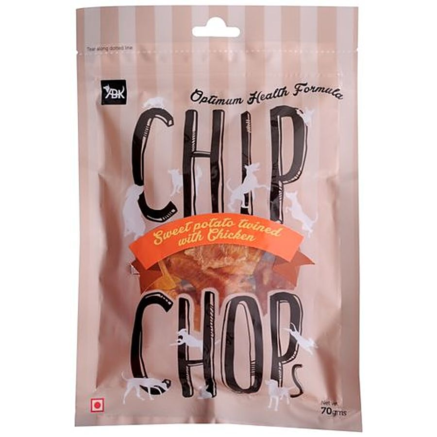 Chip Chops Dog Treats - Sweet Potato twined with Chicken