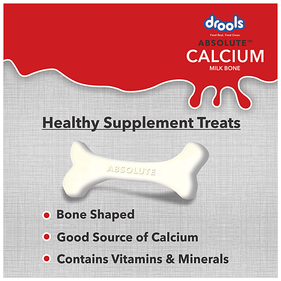 Drools Dog Supplement for Large Breed Dogs - Absolute Calcium Milk Bone