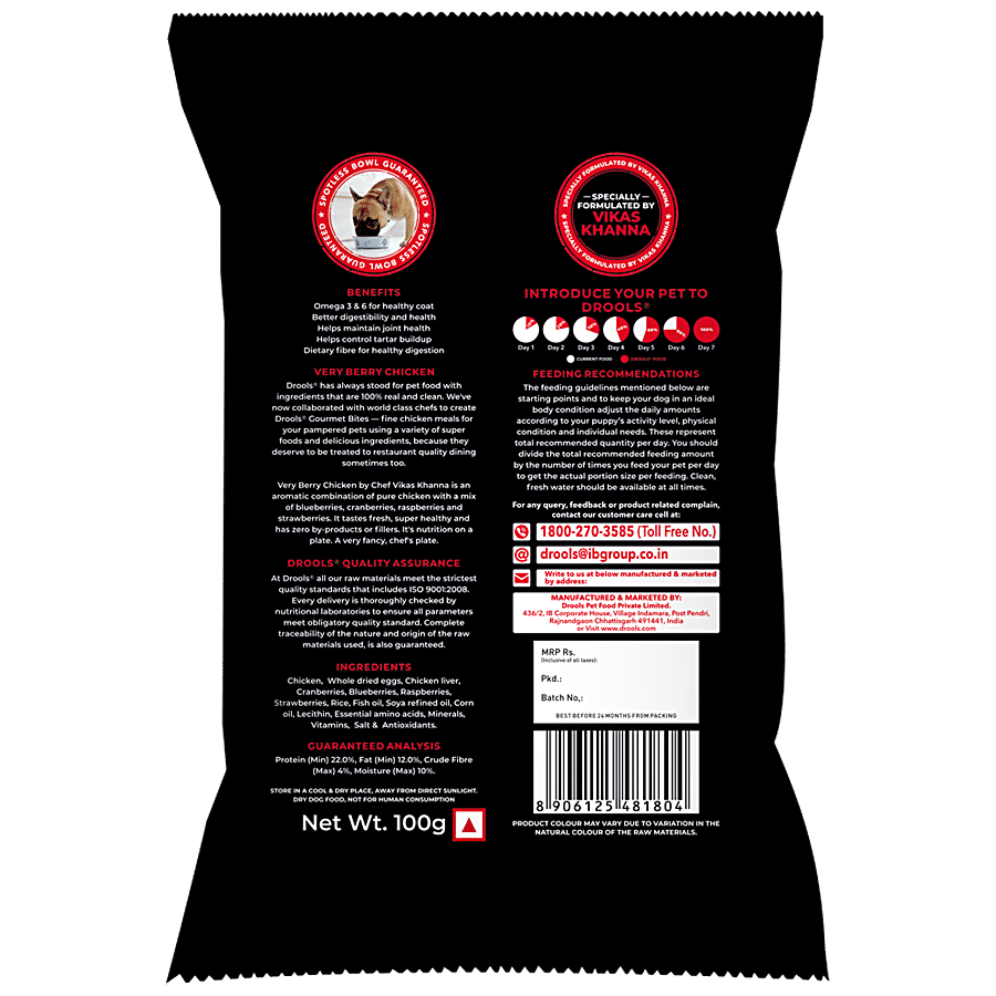 Drools Gourmet Bites Dog Food - Very Berry Chicken