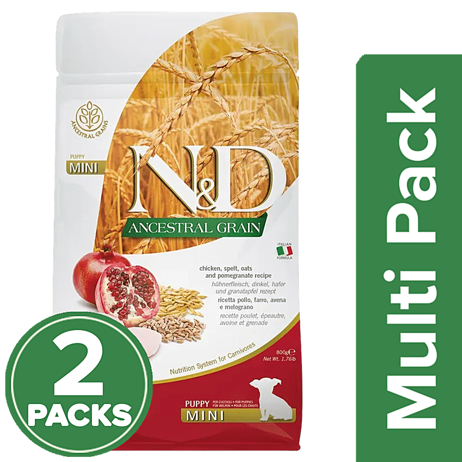 FARMINA PET FOODS N&D Ancestral Grain Dog Dry Food For Puppy - Chicken & Pomegranate