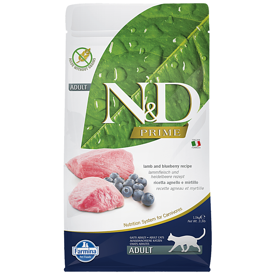 FARMINA PET FOODS N&D Prime Cat Dry Food - Lamb & Blueberry