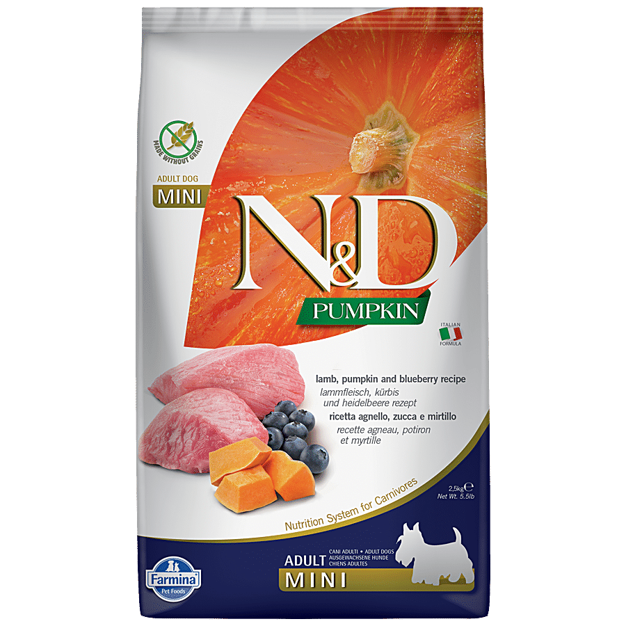 FARMINA PET FOODS N&D Pumpkin Dog Dry Food For Adult - Lamb & Blueberry