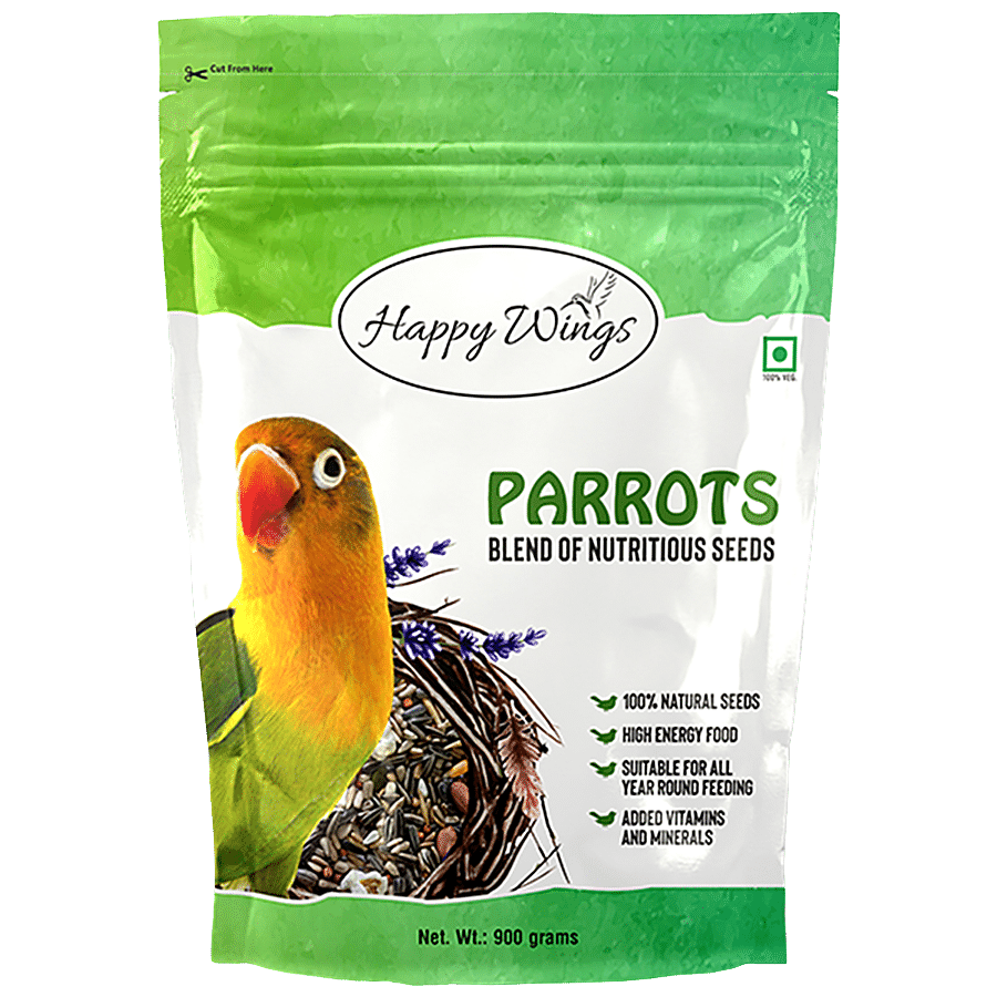 Happy Wings Parrots Food - Blend of Nutritious Natural Seeds