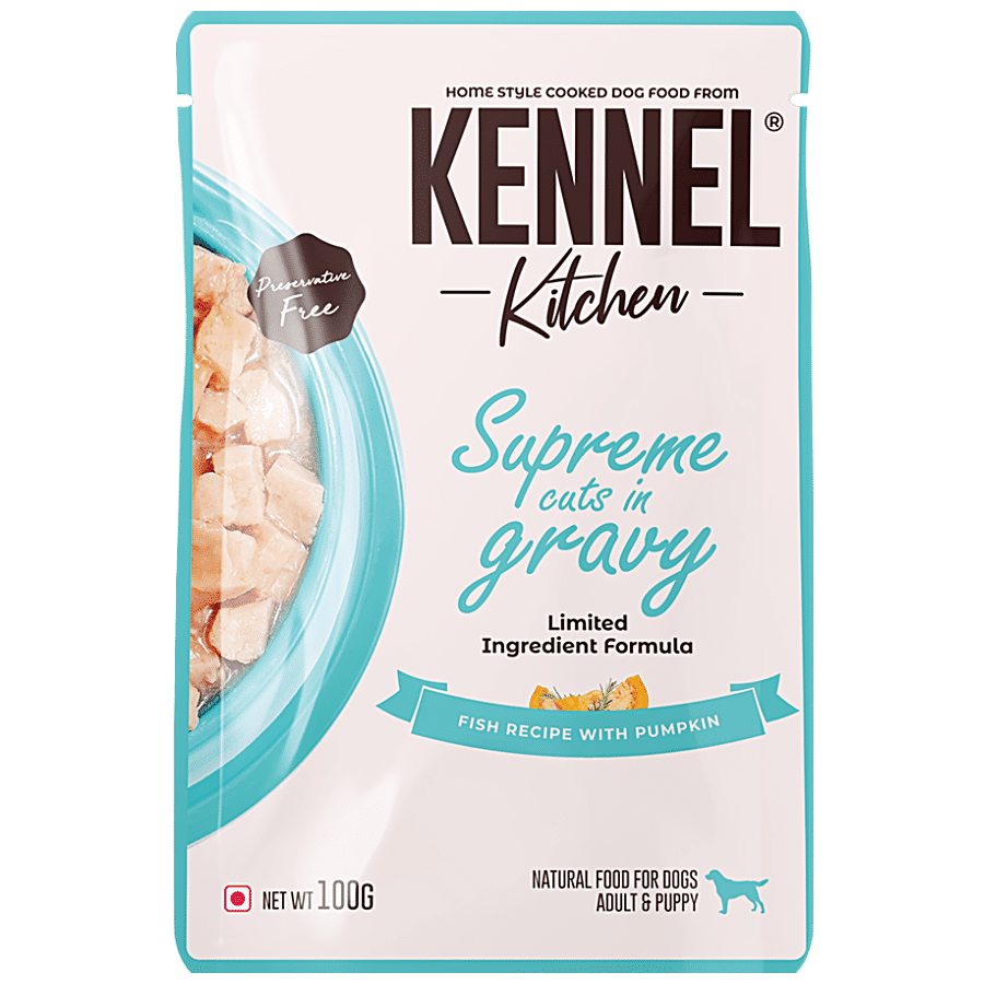 Kennel kitchen  Supreme Cuts In Gravy - Fish Recipe With Pumpkin